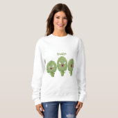 Niedlicher Cartoon mit Artischocken Sweatshirt (Vorne ganz)