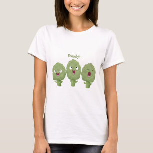 Niedlicher Cartoon mit Artischocken T-Shirt