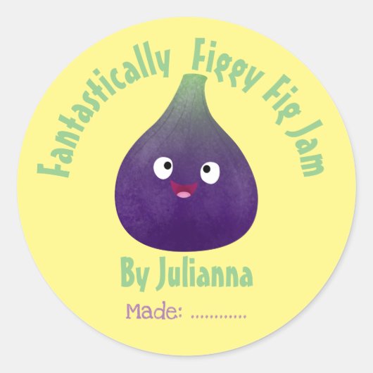 Niedlicher Cartoon mit Aufdruck Runder Aufkleber (Vorderseite)