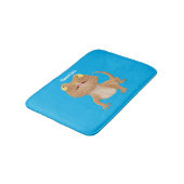 Niedlicher Cartoon mit Bartentreue Badematte (Schrägansicht)