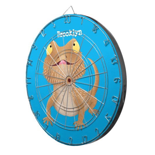 Niedlicher Cartoon mit Bartentreue Dartscheibe (Vorderseite rechts)