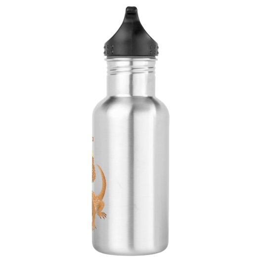 Niedlicher Cartoon mit Bartentreue Edelstahlflasche (Rechts)