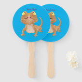 Niedlicher Cartoon mit Bartentreue Fächer (Vorne und Hinten)