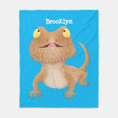 Niedlicher Cartoon mit Bartentreue Fleecedecke (Vorderseite)