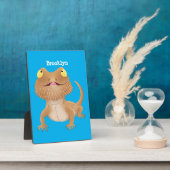 Niedlicher Cartoon mit Bartentreue Fotoplatte (Seite)