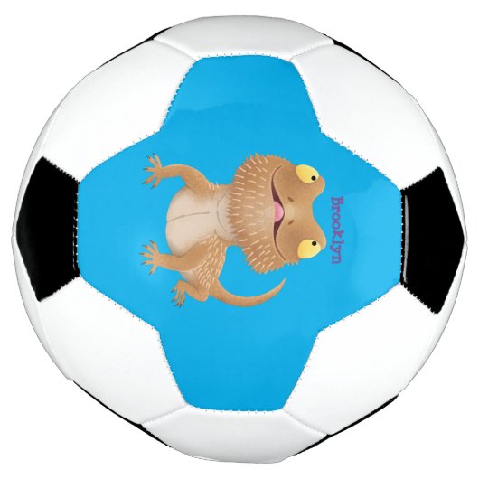 Niedlicher Cartoon mit Bartentreue Fußball (Gedreht)