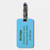 Niedlicher Cartoon mit Bartentreue Gepäckanhänger (Rückseite vertikal)