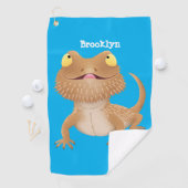 Niedlicher Cartoon mit Bartentreue Golfhandtuch (Insitu)