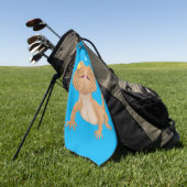 Niedlicher Cartoon mit Bartentreue Golfhandtuch (Gras)