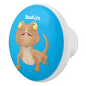 Niedlicher Cartoon mit Bartentreue Keramikknauf (Rechts)