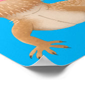 Niedlicher Cartoon mit Bartentreue Poster (Ecke)