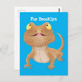 Niedlicher Cartoon mit Bartentreue Postkarte (Vorne/Hinten)