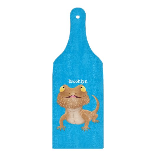 Niedlicher Cartoon mit Bartentreue Schneidebrett (Vorderseite)