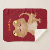 Niedlicher Cartoon mit Bartentreue Sherpadecke (Vorderseite (Horizontal))