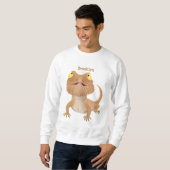 Niedlicher Cartoon mit Bartentreue Sweatshirt (Vorne ganz)