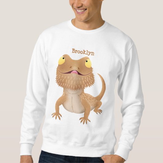 Niedlicher Cartoon mit Bartentreue Sweatshirt (Vorderseite)
