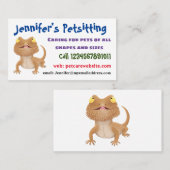 Niedlicher Cartoon mit Bartentreue Visitenkarte (Vorne/Hinten)