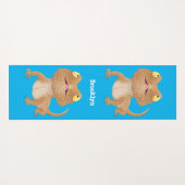 Niedlicher Cartoon mit Bartentreue Yogamatte (Rückseite (Horizontal))