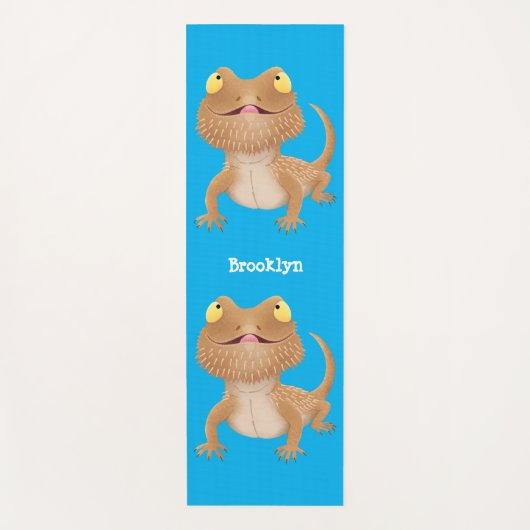 Niedlicher Cartoon mit Bartentreue Yogamatte (Vorderseite)