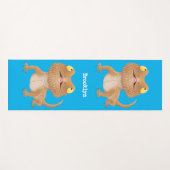 Niedlicher Cartoon mit Bartentreue Yogamatte (Vorderseite (Horizontal))