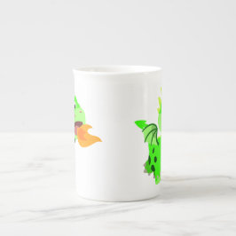 Niedlicher Cartoon mit Feuerspucken Kinderdrache Porzellantasse