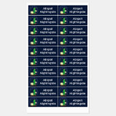 Niedlicher Cartoon mit grünem Glühwürmchen persona Etiketten (Blatt)