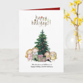 Niedlicher Cartoon mit Kunsthandwerk Gruß nach Maß Karte (Gelbe Blume)