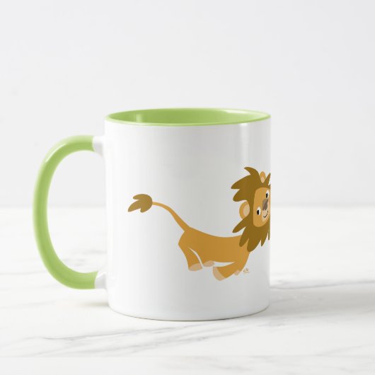 Niedlicher Cartoon mit LöwenTasse Tasse (Links)