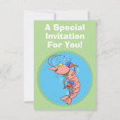 Niedlicher Cartoon mit Maracas Geburtstag Einladung (Rückseite)