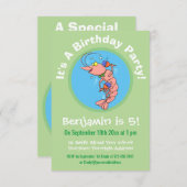 Niedlicher Cartoon mit Maracas Geburtstag Einladung (Vorne/Hinten)