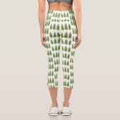 Niedlicher Cartoon mit Okra Capri Leggings (Rückseite)