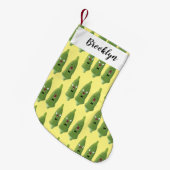 Niedlicher Cartoon mit Okra Kleiner Weihnachtsstrumpf (Vorderansicht (hängend))