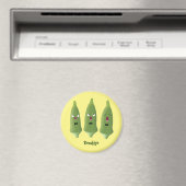 Niedlicher Cartoon mit Okra Magnet (In Situ (Geschirrspüler))