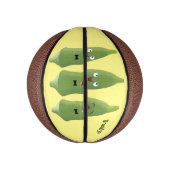 Niedlicher Cartoon mit Okra Mini Basketball (Vertikal)