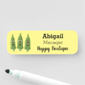 Niedlicher Cartoon mit Okra Namensschild (Beispiel)