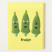 Niedlicher Cartoon mit Okra Planer (Rückseite)