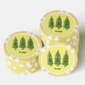 Niedlicher Cartoon mit Okra Pokerchips (Stapel)