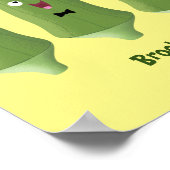 Niedlicher Cartoon mit Okra Poster (Ecke)