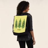 Niedlicher Cartoon mit Okra Rucksack (Ausgewaschen)