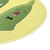 Niedlicher Cartoon mit Okra Schneidebrett (Ecke)