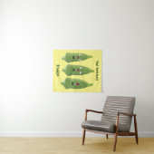 Niedlicher Cartoon mit Okra Wandteppich (Beispiel (Horizontal))