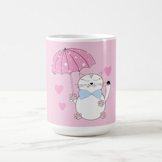 Niedlicher Cartoon mit Schirm Kaffeetasse (Mittel)