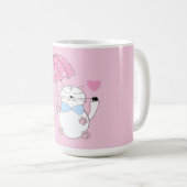 Niedlicher Cartoon mit Schirm Kaffeetasse (VorderseiteRechts)