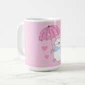 Niedlicher Cartoon mit Schirm Kaffeetasse (Vorderseite Links)