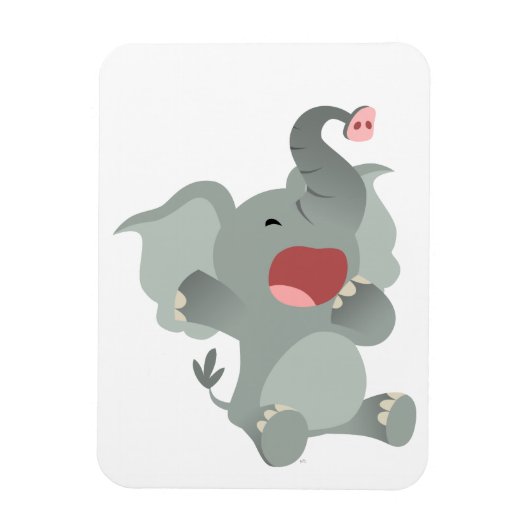Niedlicher Cartoon mit schlankem Elephant Flexibl Magnet