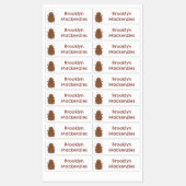 Niedlicher Cartoon mit Springseil personalisiert Etiketten (Blatt)