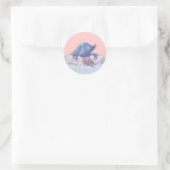 Niedlicher Cartoon Mole und Molehill Runder Aufkleber (Tasche)