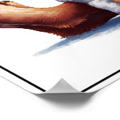 Niedlicher Cartoon Moody Dog in PJs-Poster Poster (Ecke)