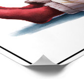 Niedlicher Cartoon Moody Hamster in PJs Poster (Ecke)