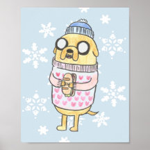 Niedlicher Cartoon Mops in Winter-Pulli